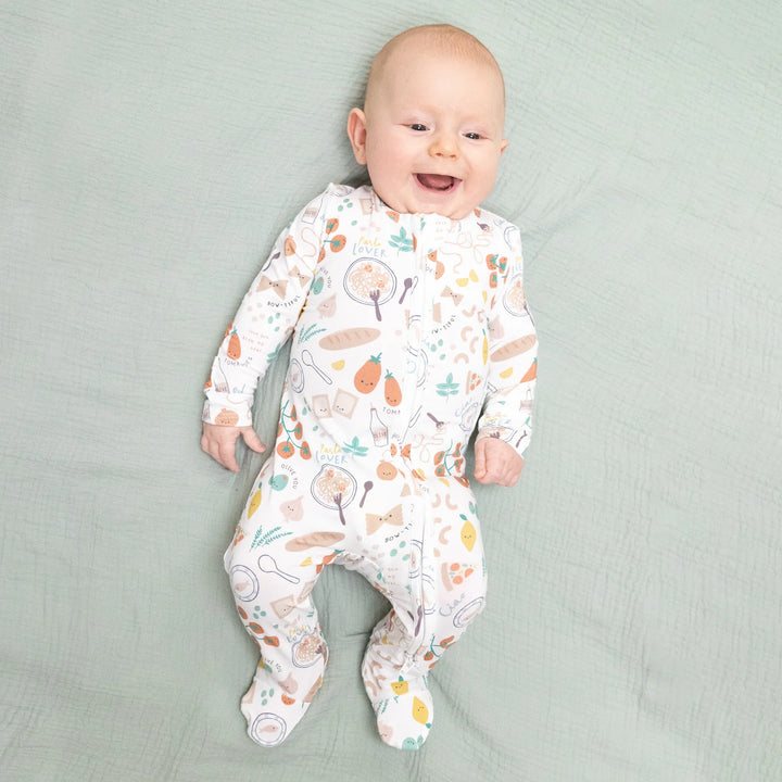 Pasta Lovers 2 Way Zipper Footie