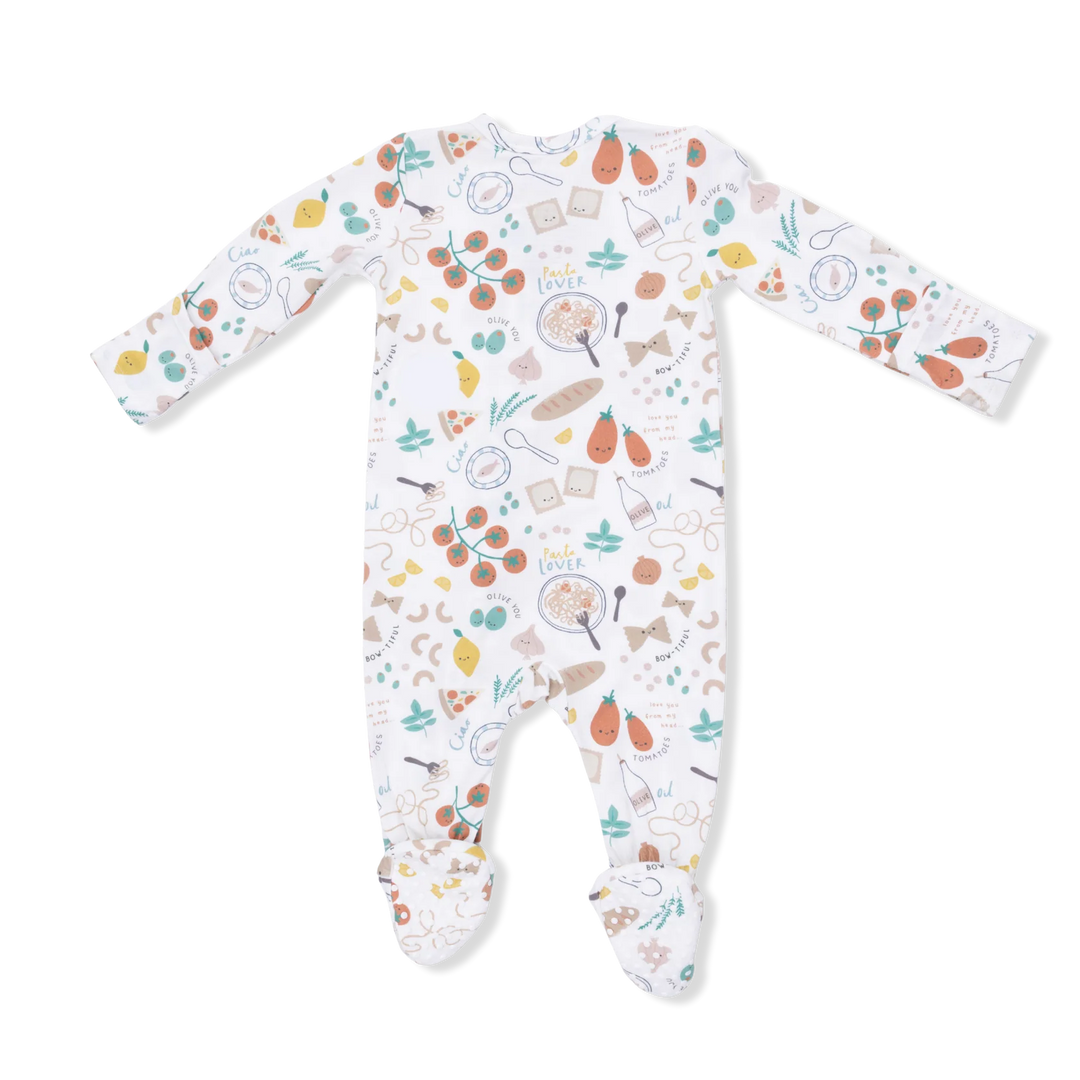 Pasta Lovers 2 Way Zipper Footie