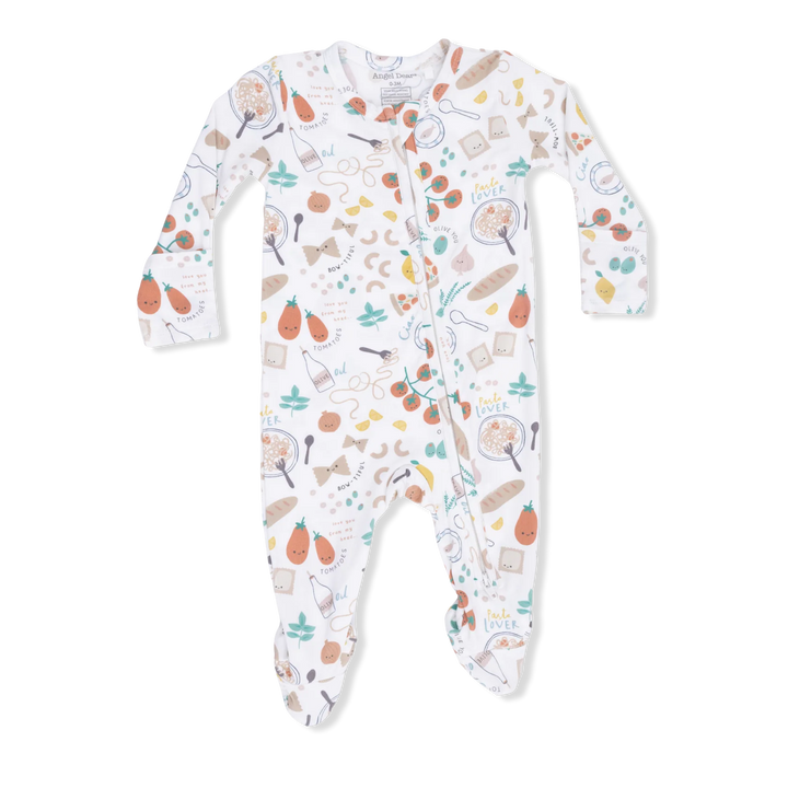 Pasta Lovers 2 Way Zipper Footie