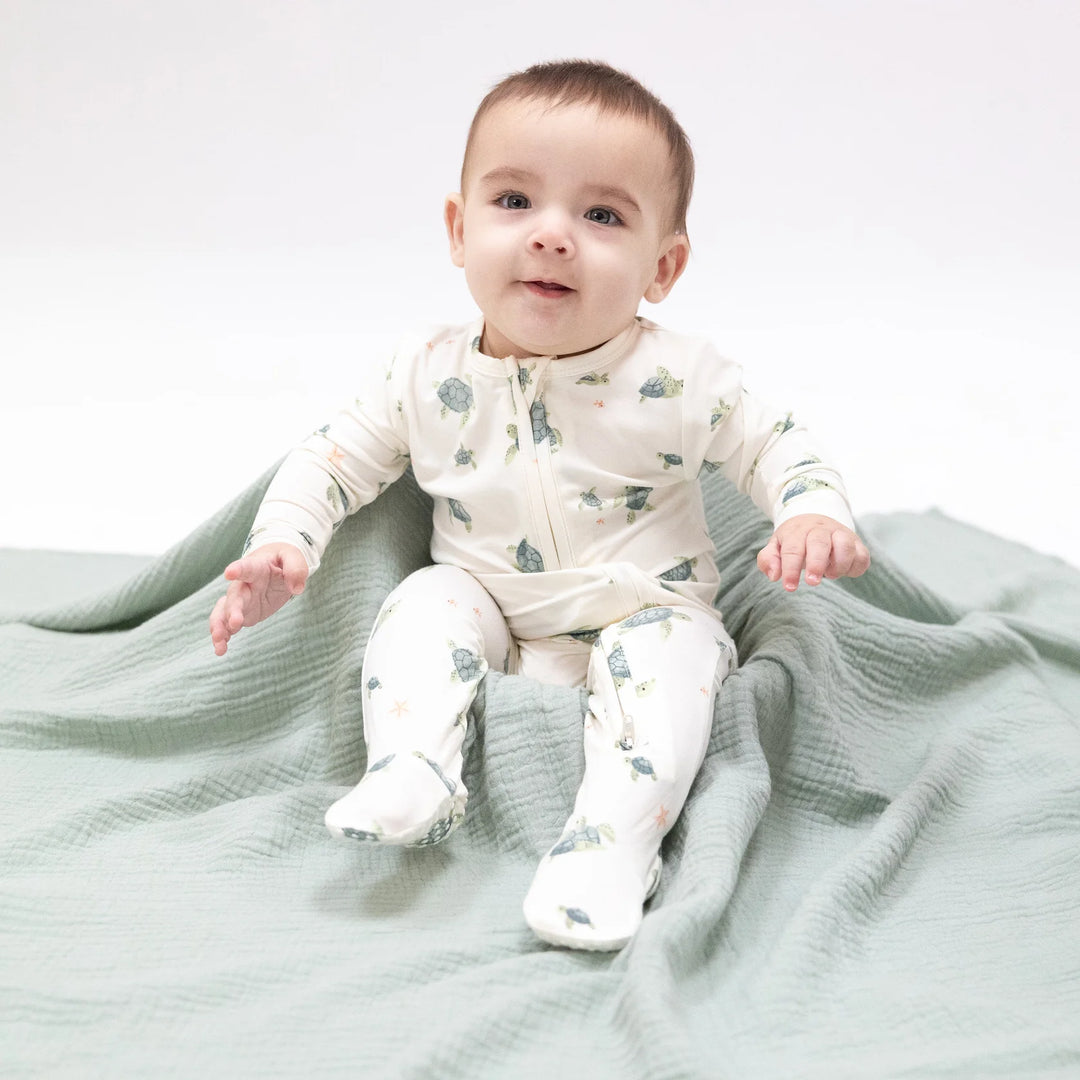 Sea Turtles 2 Way Zipper Footie