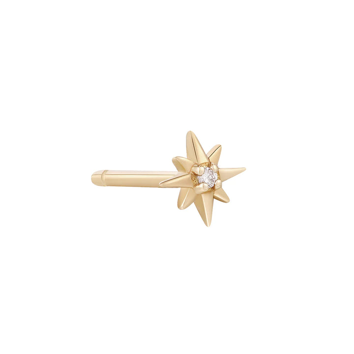 Metier 9ct White Diamond Star Stud Earring (single)