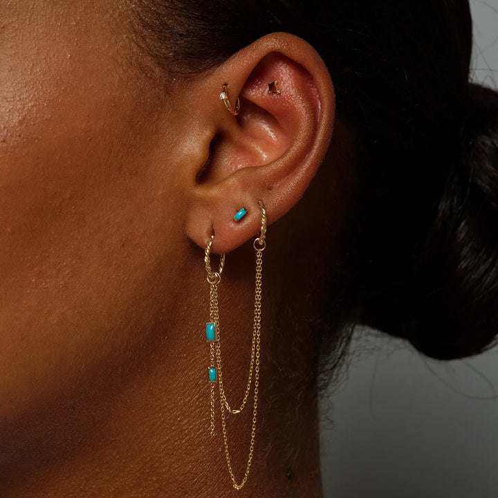 Metier 9ct Original Twist Clicker Hoop (single)