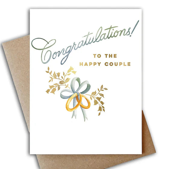 Wedding Rings Congratulations Card