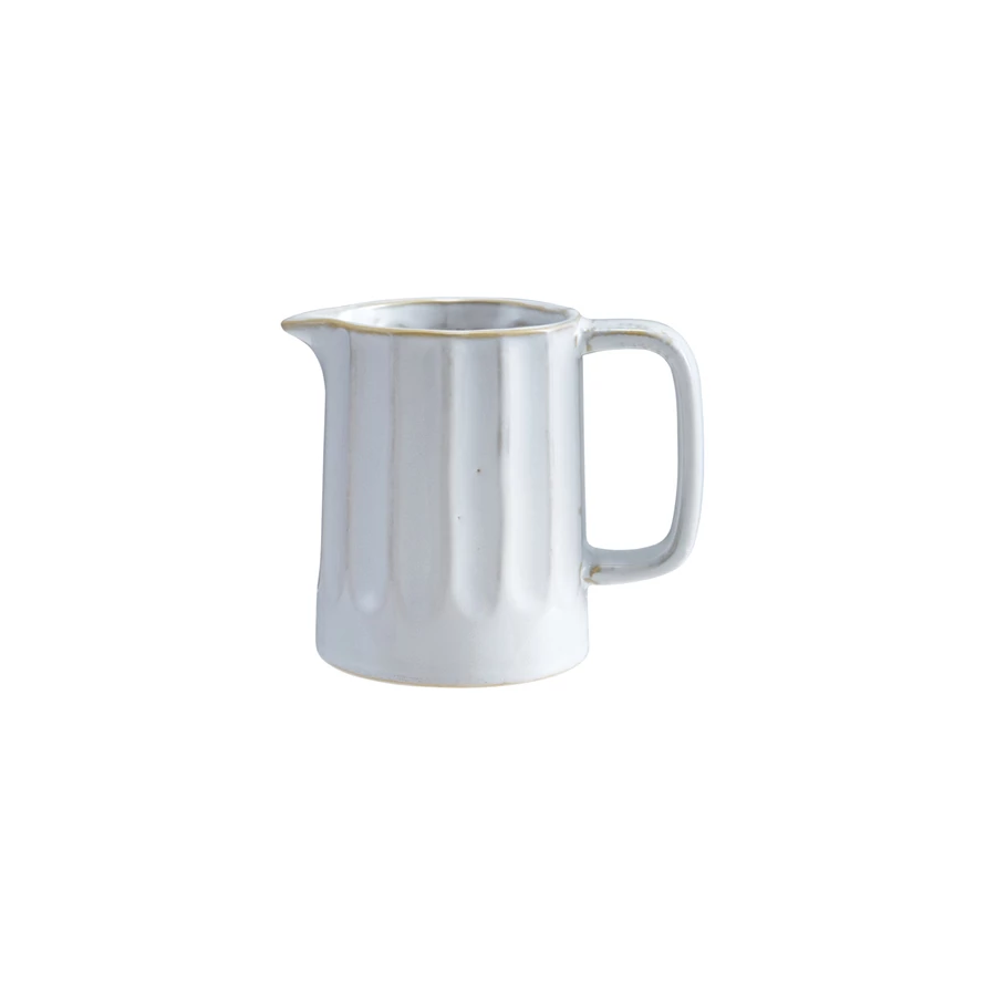 Stoneware Ribbed Creamer