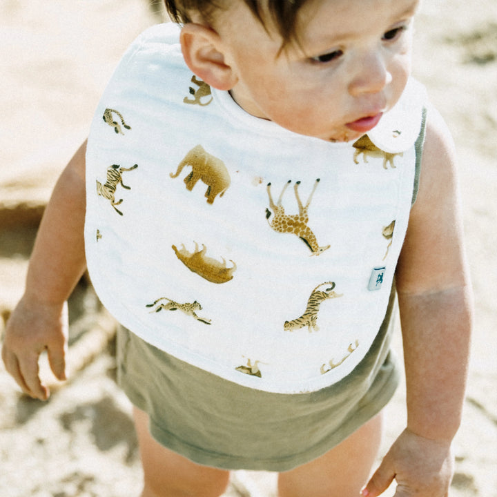 Organic Cotton Bib 3 Pack - Animal Crackers