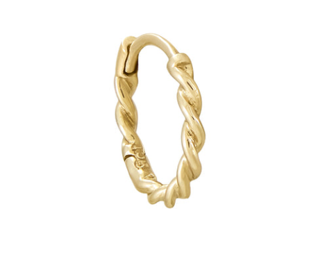 Metier 9ct Original Twist Clicker Hoop (single)