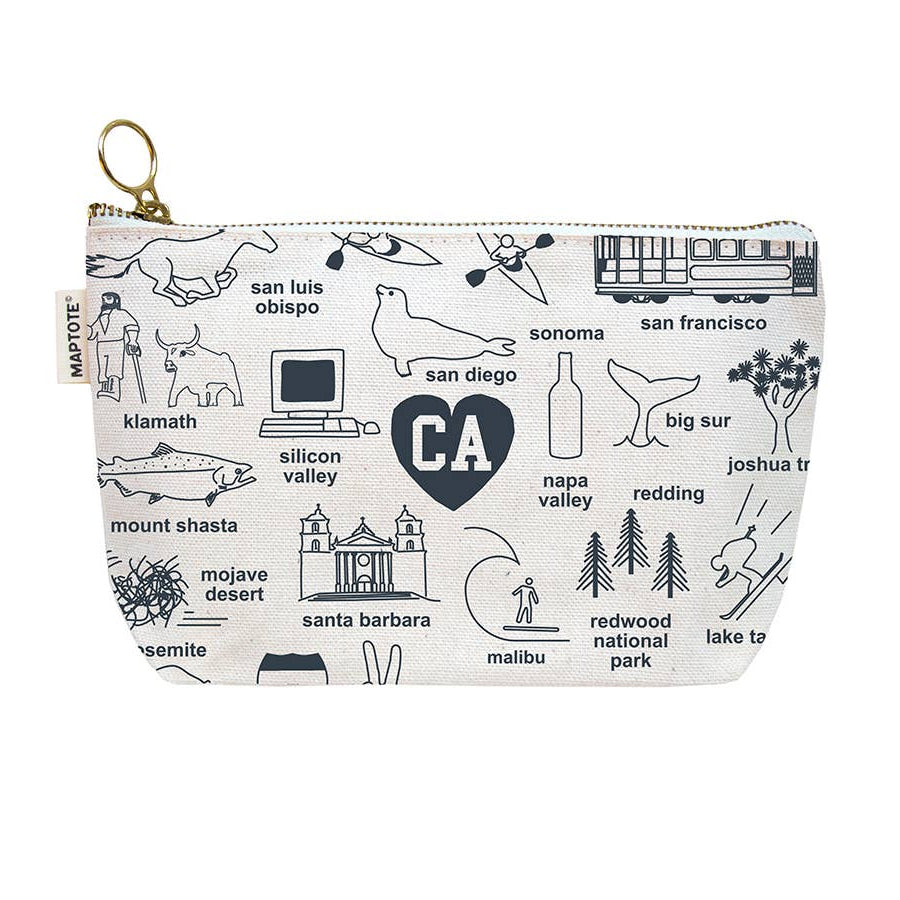 california zip pouch - natural