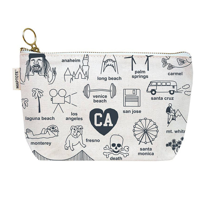 california zip pouch - natural