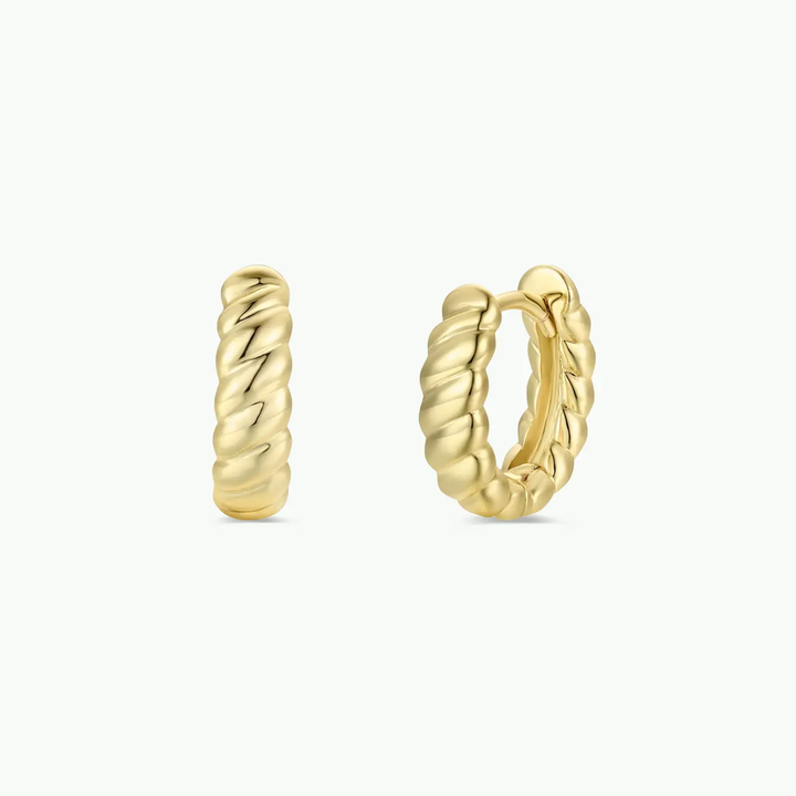 Jax Kelly Small Channel Gold Hoop Earrings
