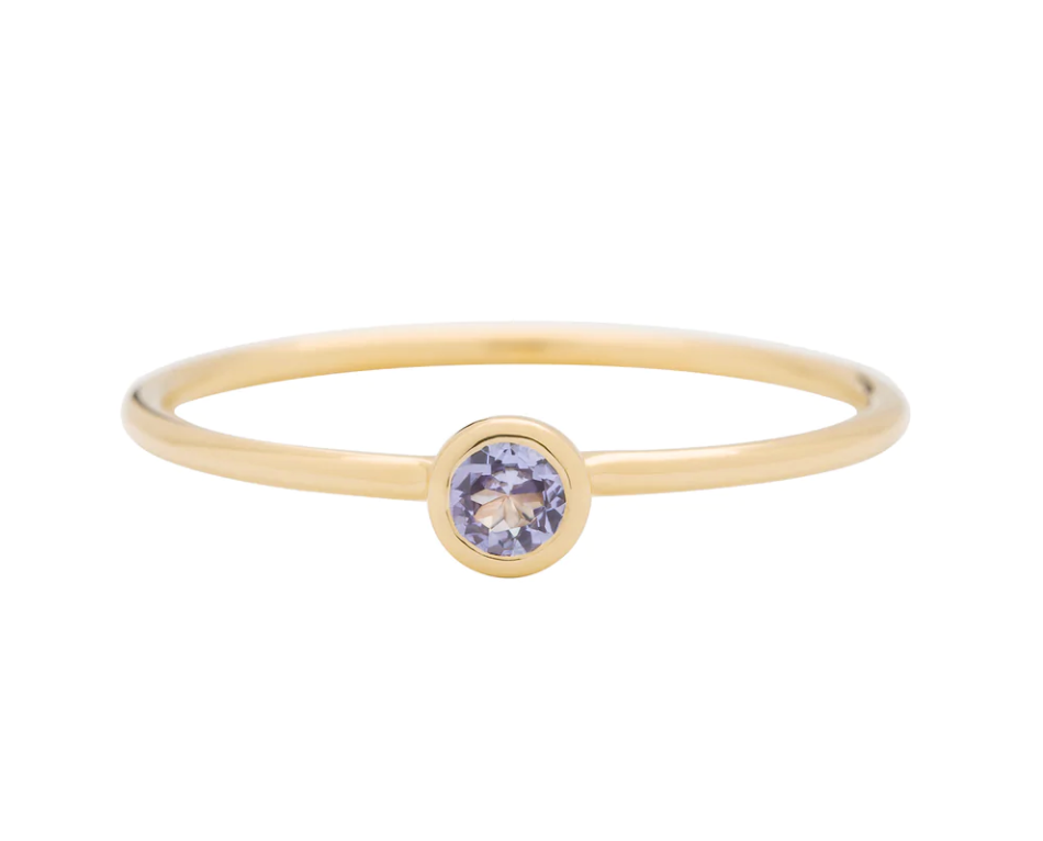 Metier 9ct Round Stacking Ring Tanzanite