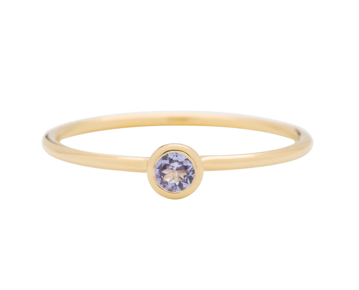 Metier 9ct Round Stacking Ring Tanzanite