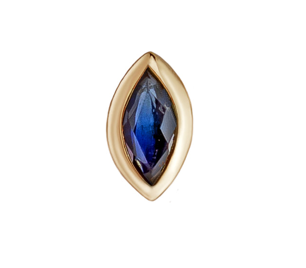 Metier 9ct Mini Bezel Set Marquise Stud (single)
