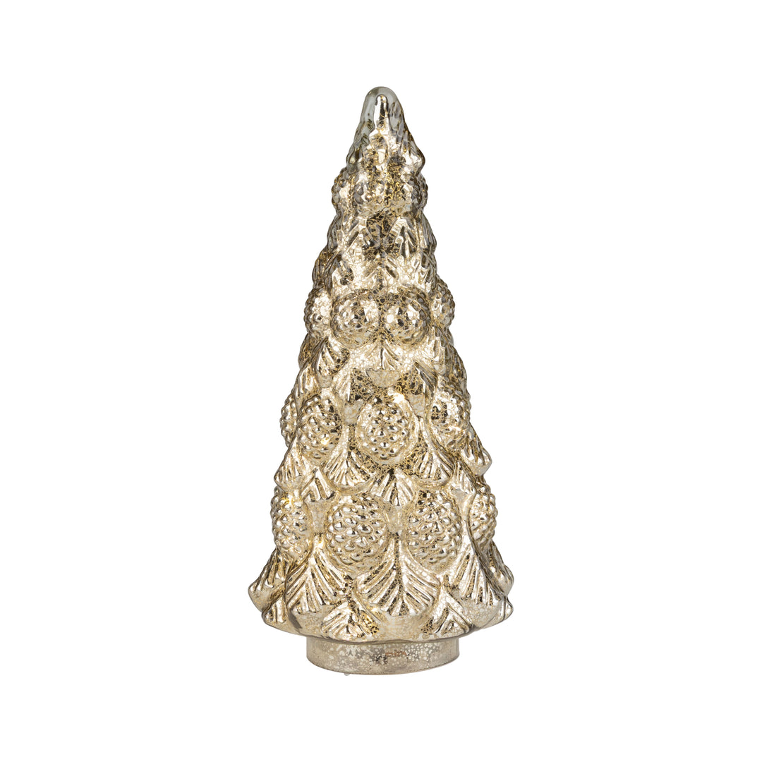 12" Glass Metallic Gold Tree