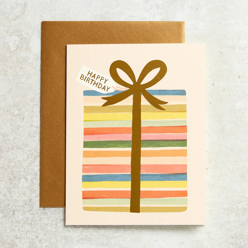 Feliz Birthday Present Card