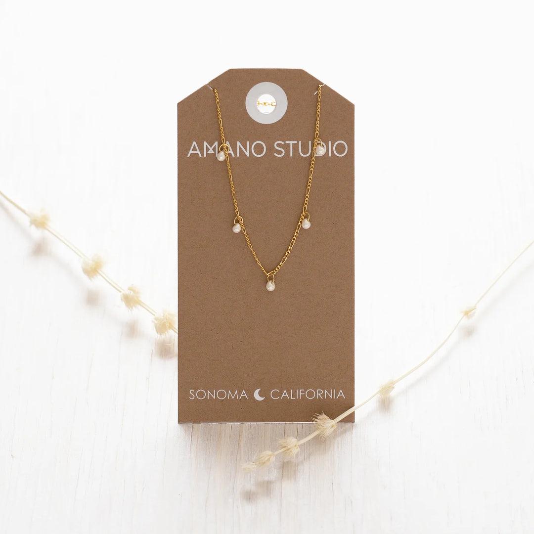 Amano Studio Five Graces Pearl Necklace 18"