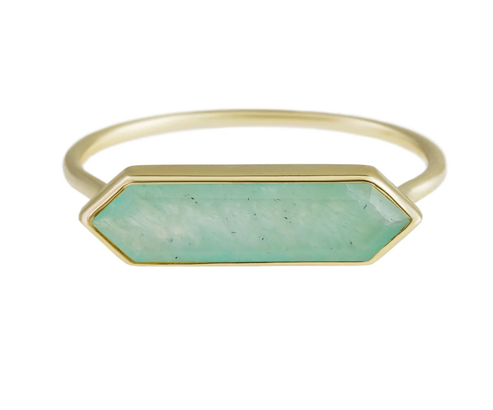 Metier 9ct Hexa Ring Amazonite