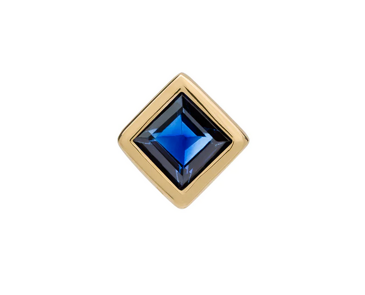 Metier 9ct Bezel Set Princess Cut Stud (single)
