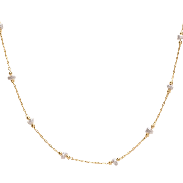 Amano Freshwater Pearl Station Chain Necklace