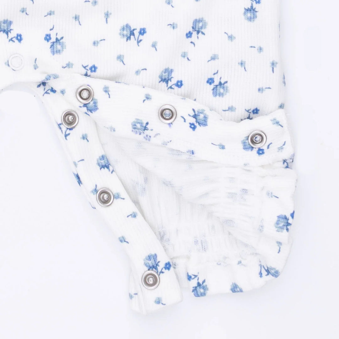 Joli Rosette Cuffed Sleeve Romper