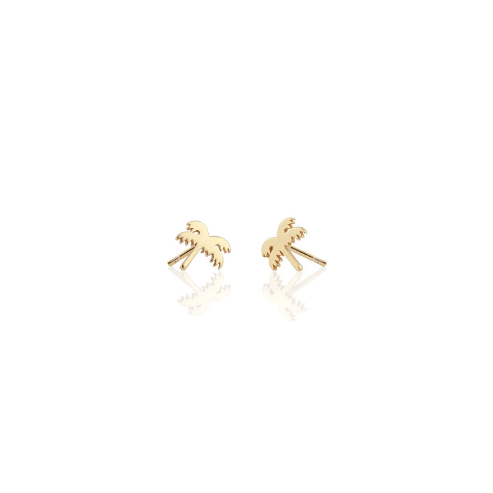 Kris Nations 18k Gold Vermeil Palm Tree Stud Earrings