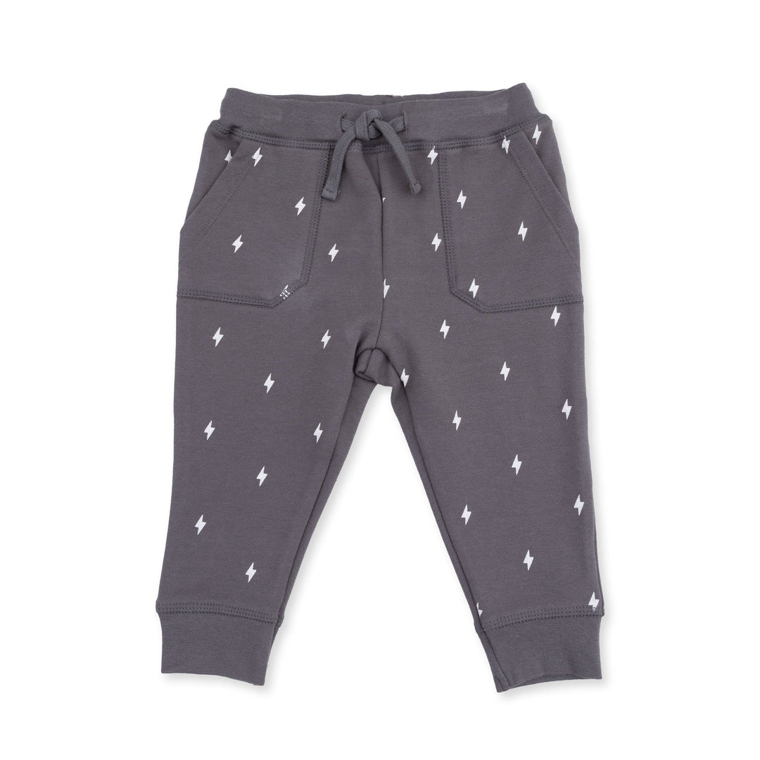 Lightning Bolt French Terry Drop Sleeve Sweatshirt / Jogger Set