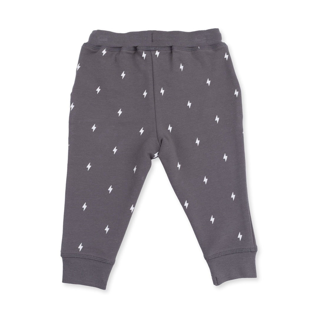 Lightning Bolt French Terry Drop Sleeve Sweatshirt / Jogger Set