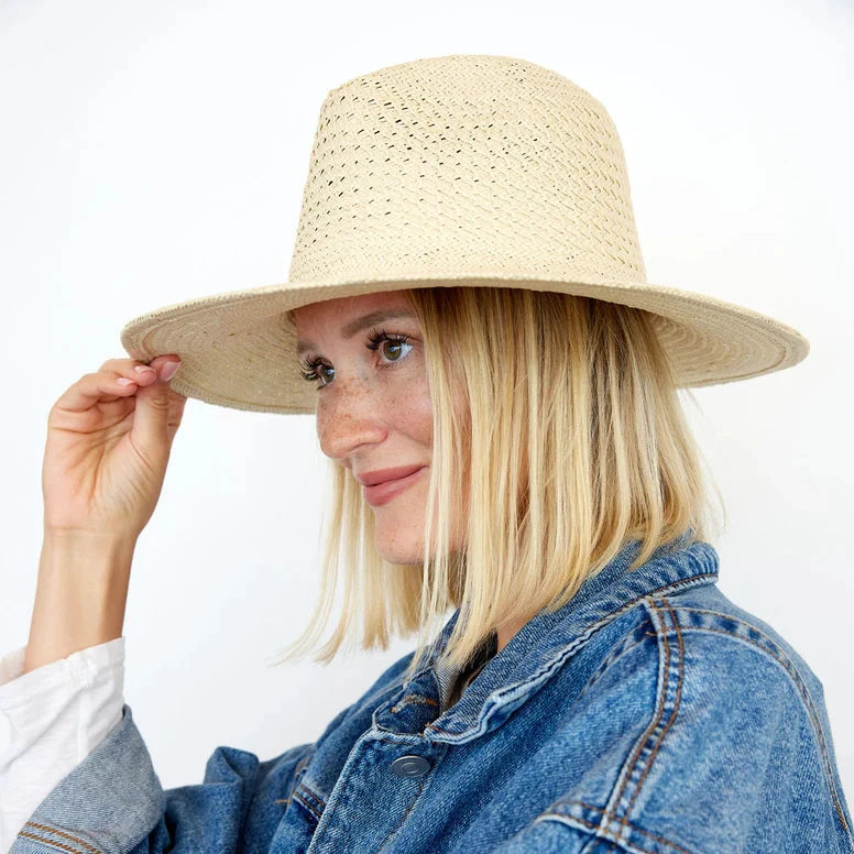 Luxe Vented Packable Hat-Natural