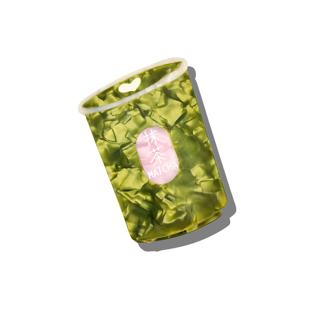 Hand Painted Matcha Claw Hair Clip