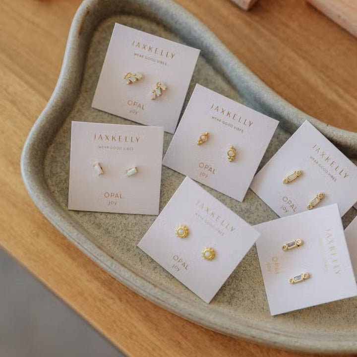 Jax Kelly White Opal Sun Studs