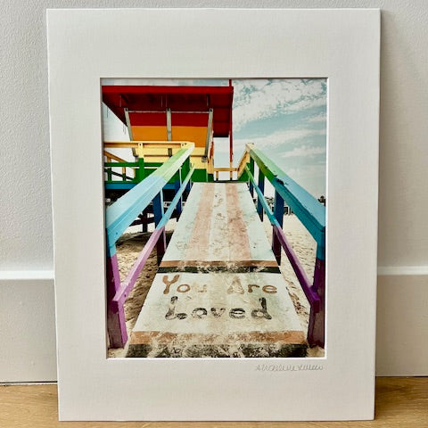 “You Are Loved” Rainbow Tower 5" x 7" Matted Print