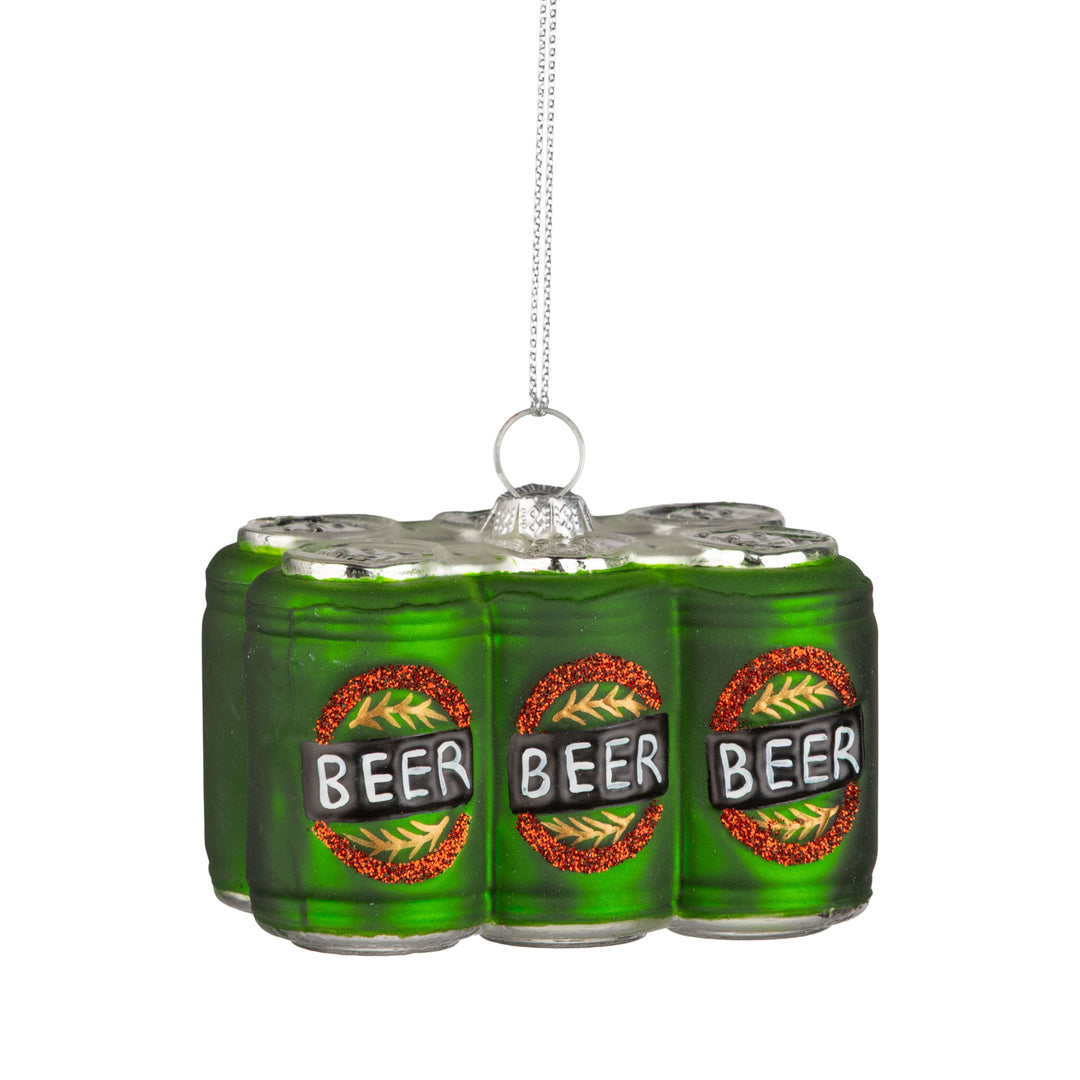 Green 6-Pack of Beer Ornament