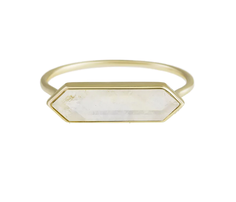 Metier 9ct Hexa Ring Moonstone