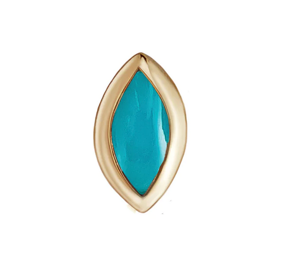 Metier 9ct Mini Bezel Set Marquise Stud (single)