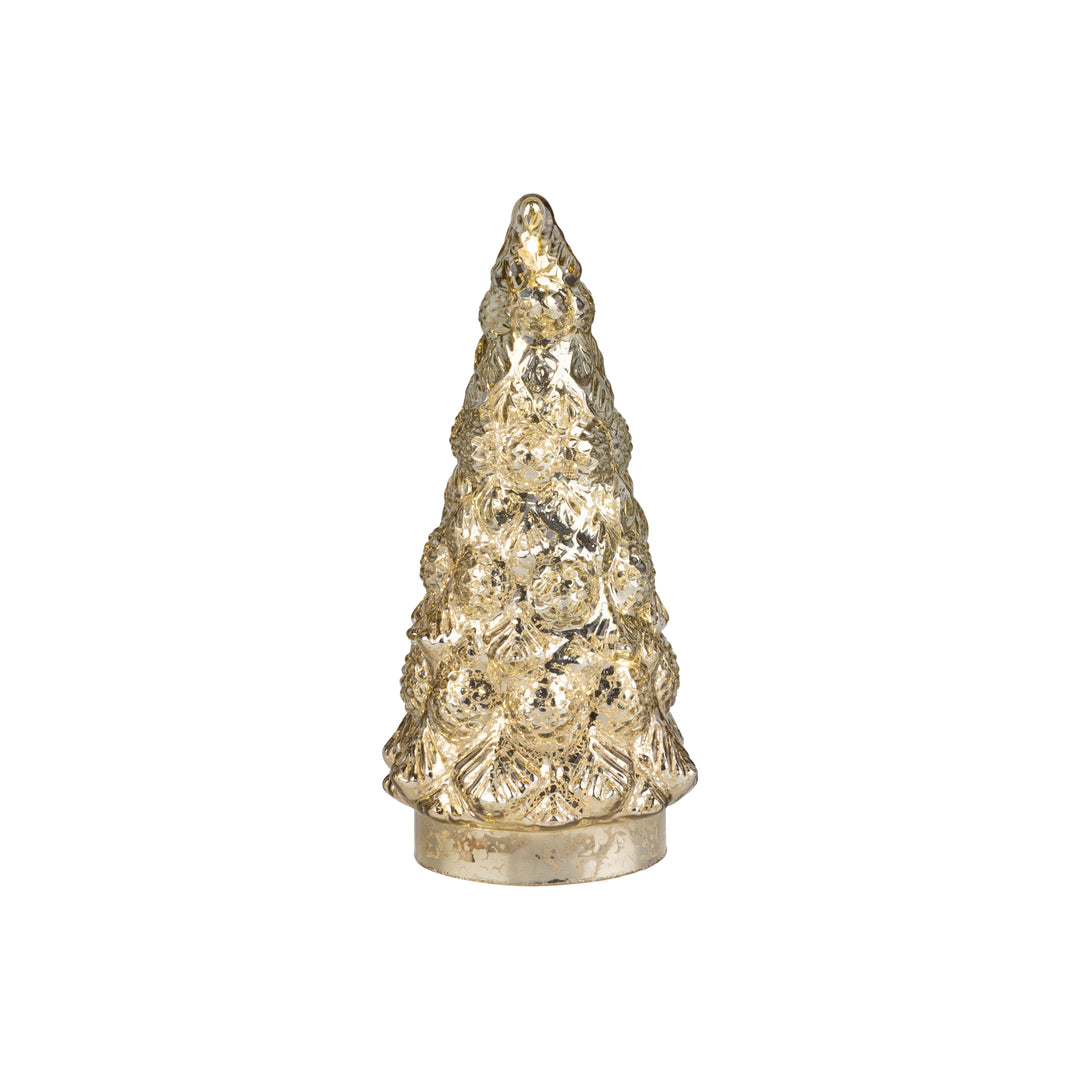 8.25" Glass Metallic Gold Tree