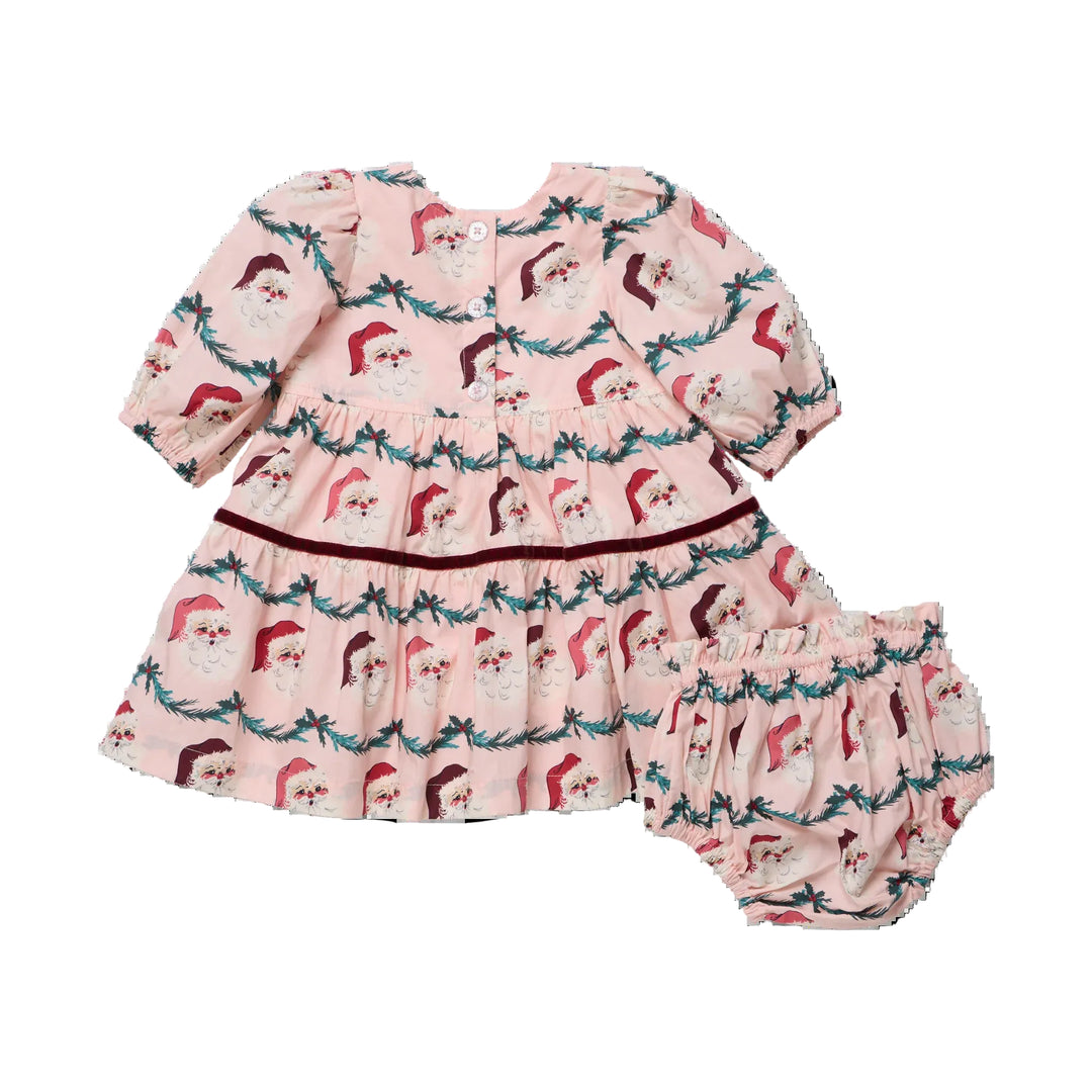 Maribelle Dress &amp; Bloomer Set - Santa Garland