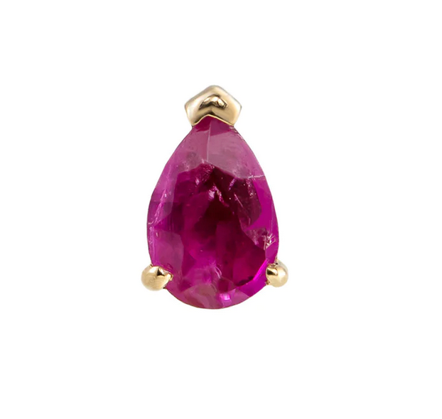 Metier 9ct Mini Claw Set Pear Stud (single)