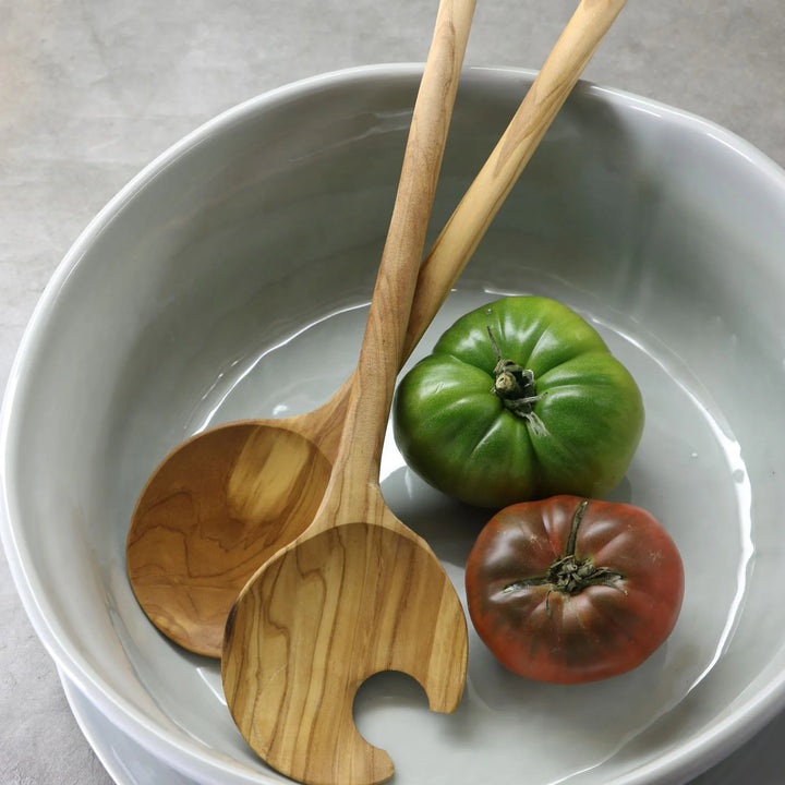 Olive Wood Crescent Serving Set