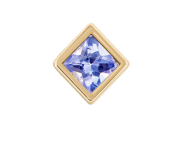 Metier 9ct Bezel Set Princess Cut Stud (single)