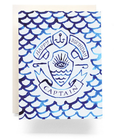Indigo Captain Birthday Card