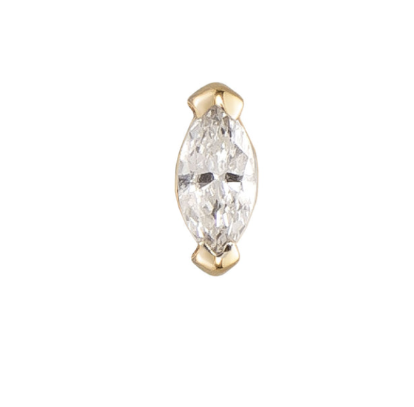 Metier 9ct Mini Claw Set Marquise Stud (single)