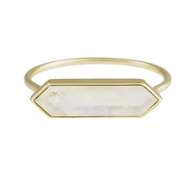 Metier 9ct Hexa Ring Moonstone