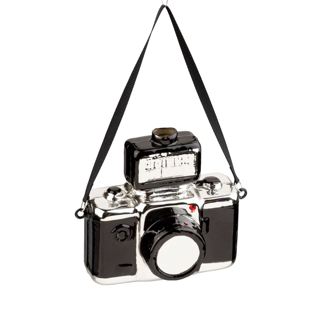 Glass Vintage Camera Ornament