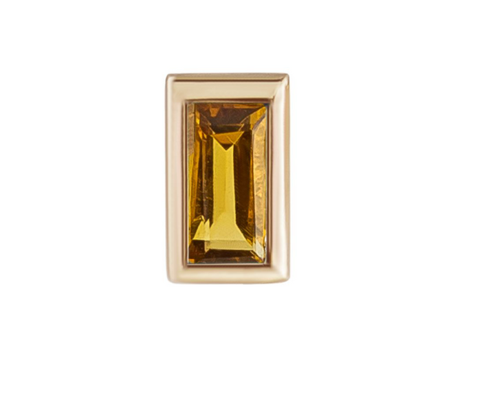 Metier 9ct Mini Bezel Set Baguette Stud (single)