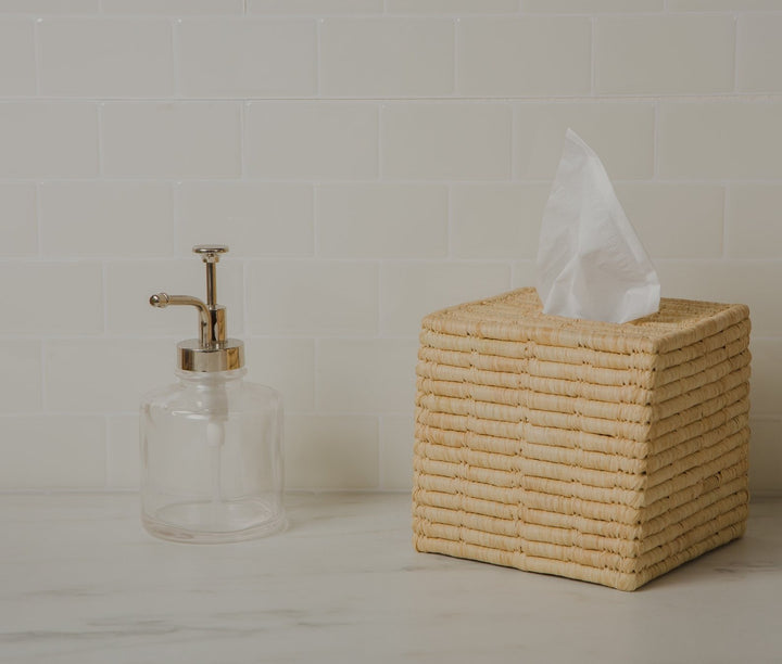 Square Raffia Tissue Box Cover