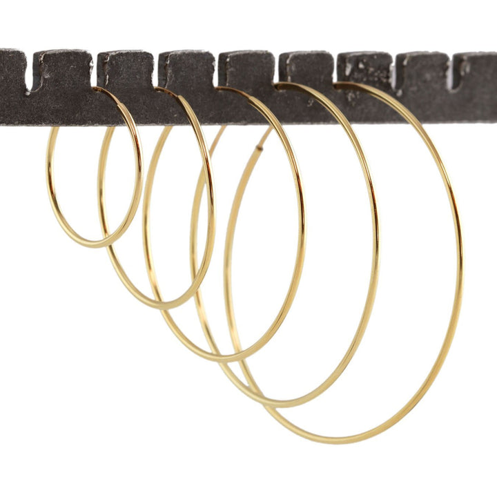 Kris Nations Featherweight Gold Filled Hoops - 50mm