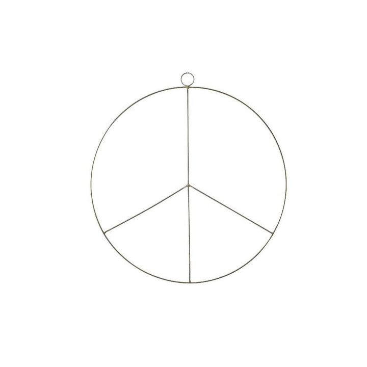Brass Peace Sign Wreath