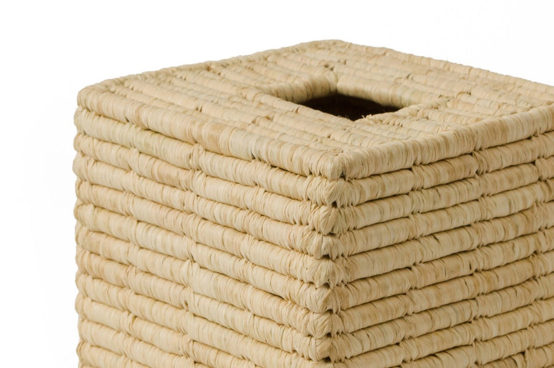 Square Raffia Tissue Box Cover