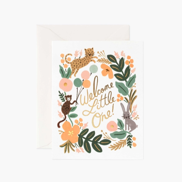 Menagerie Baby Card