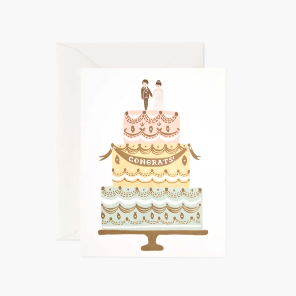 Congrats Wedding Cake Card