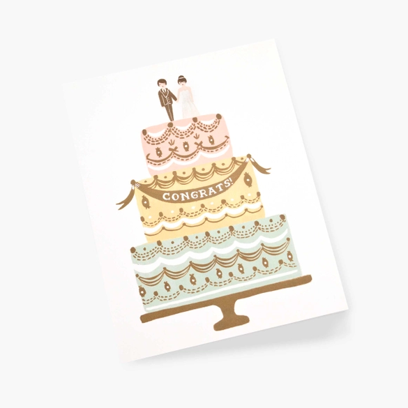 Congrats Wedding Cake Card